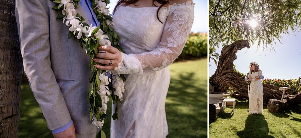 bride and groom in honolulu wedding